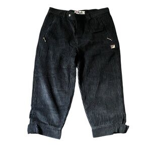 Vintage FILA Italy made corduroy Men’s capri black waist 30
